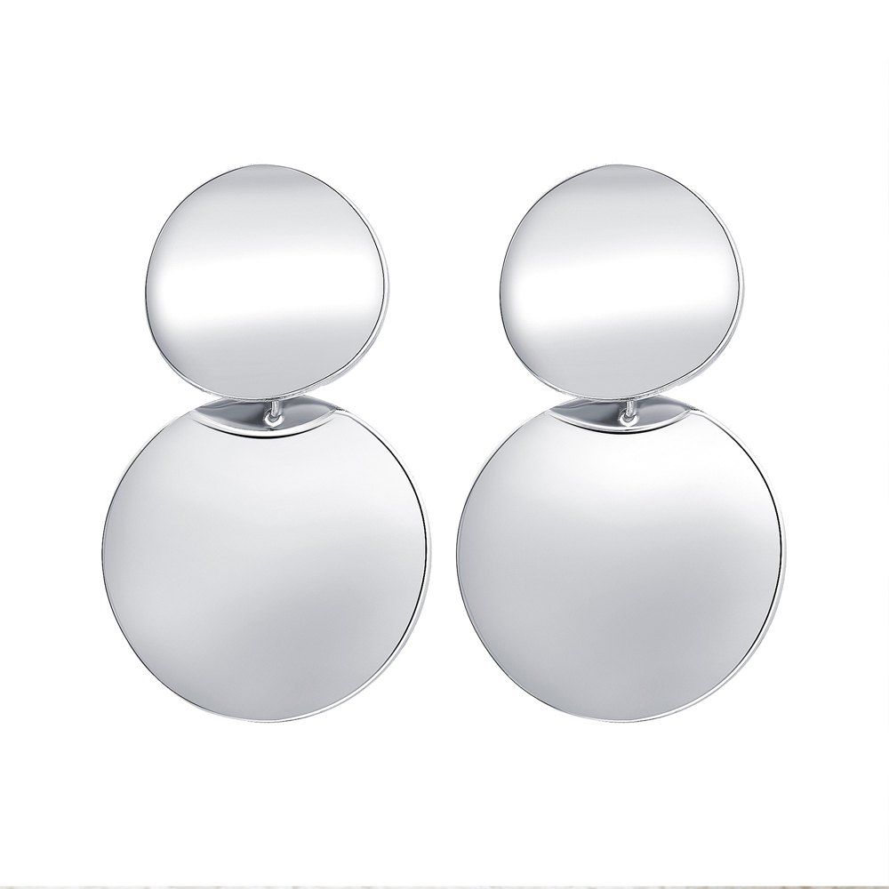 

Exaggerated Simple Silver Earrings