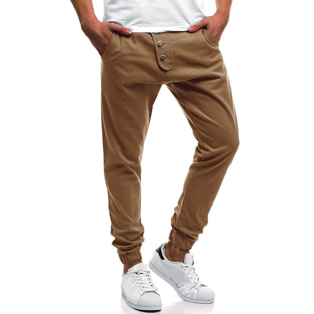 

Autumn and Winter Men's Overalls Slim Large Size Trouser, Khaki