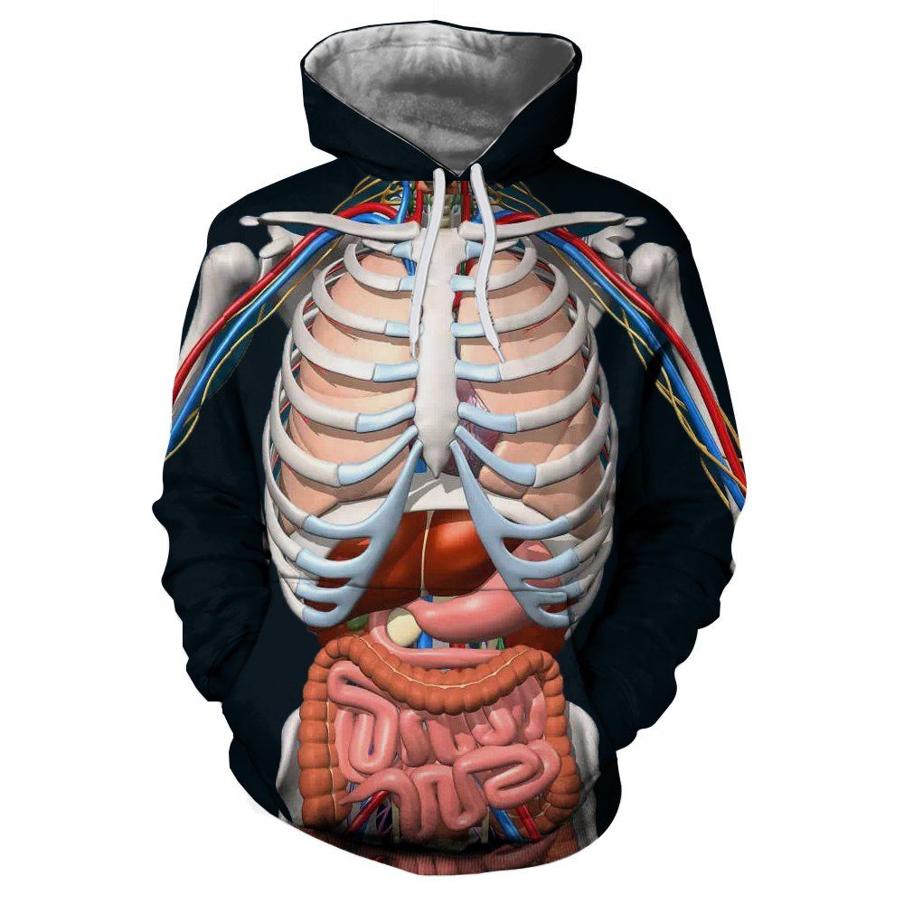 

Fashion 3D Printed Anatomy Long Sleeve Sweater, Multi