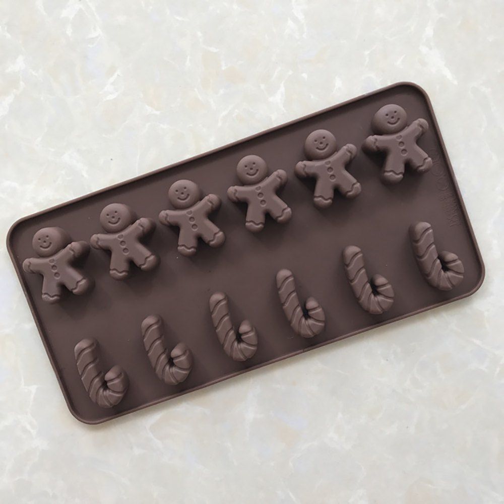 

Christmas Snowman Chocolate Candy Jello Silicone Mold, Coffee;brown