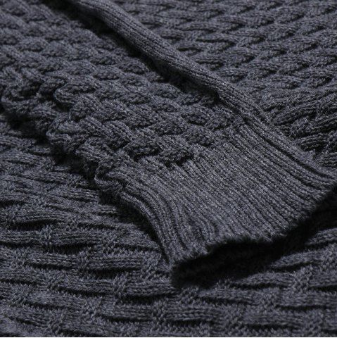 

Fashion Casual Striped Stitching V-neck Men's Sweater Pullover, Gray