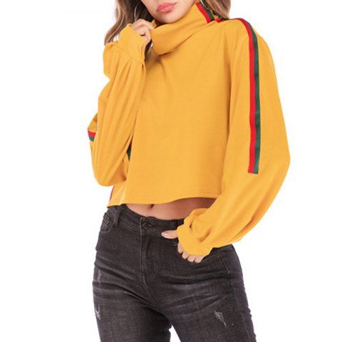 Autumn High Collar Long Sleeved Sweater T-Shirt from Rosegal Rosegal Autumn High Collar Long Sleeved Sweater T-Shirt