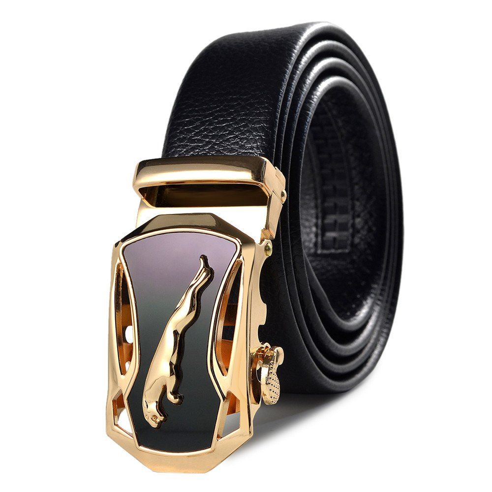 

Men's Belt High-end Alloy Automatic Buckle Business Leisure Belt Accessory, Gold