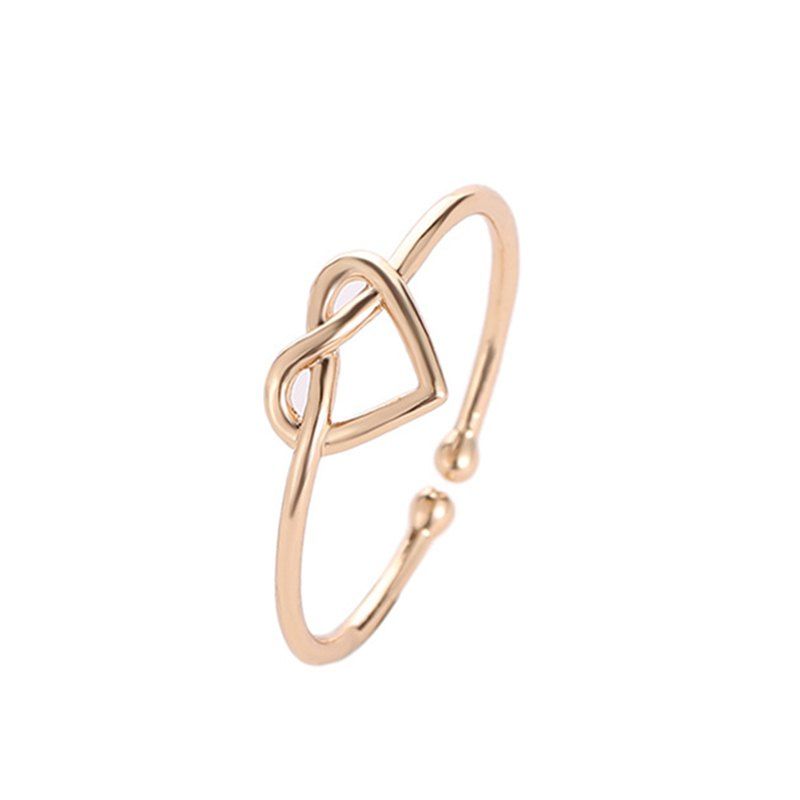 

Women'S New Style of Opening Temperament Fashion Hollow Heart Shaped Ring, Rose gold
