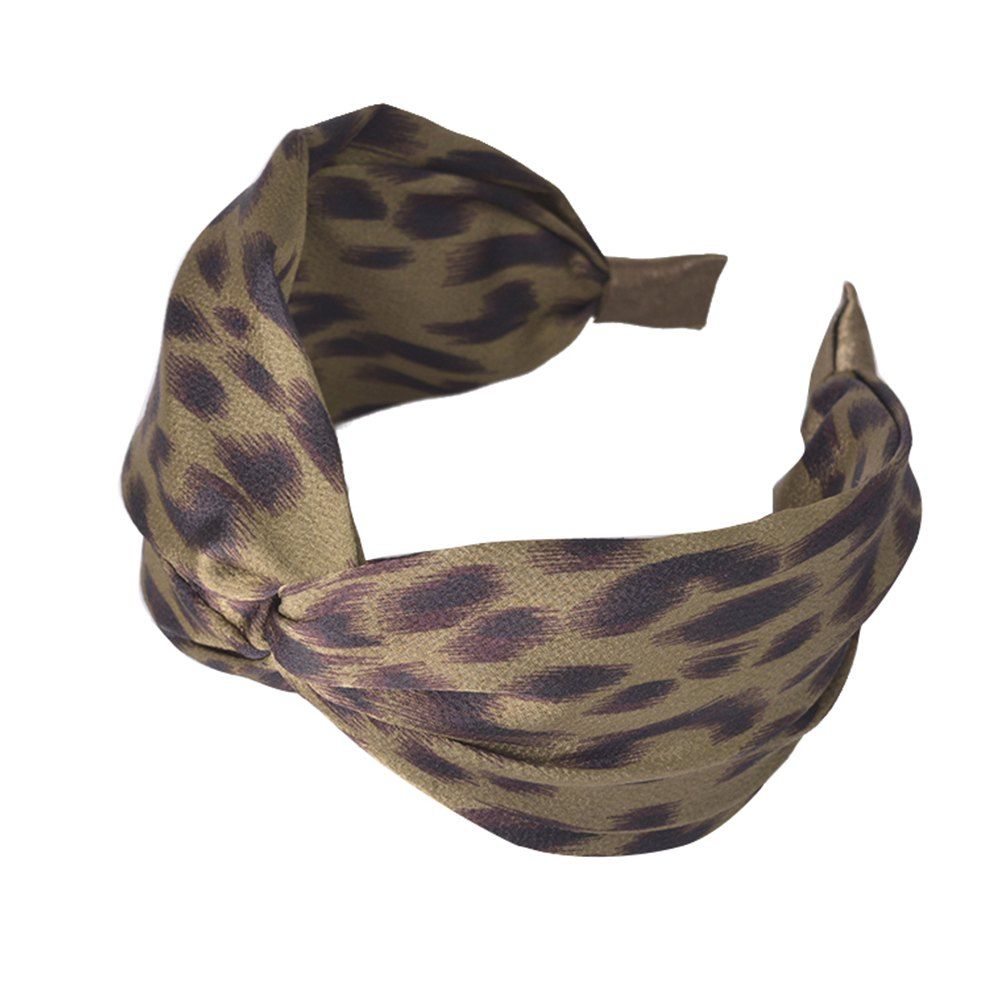

Fashion Leopard Stripe Headband, Army green