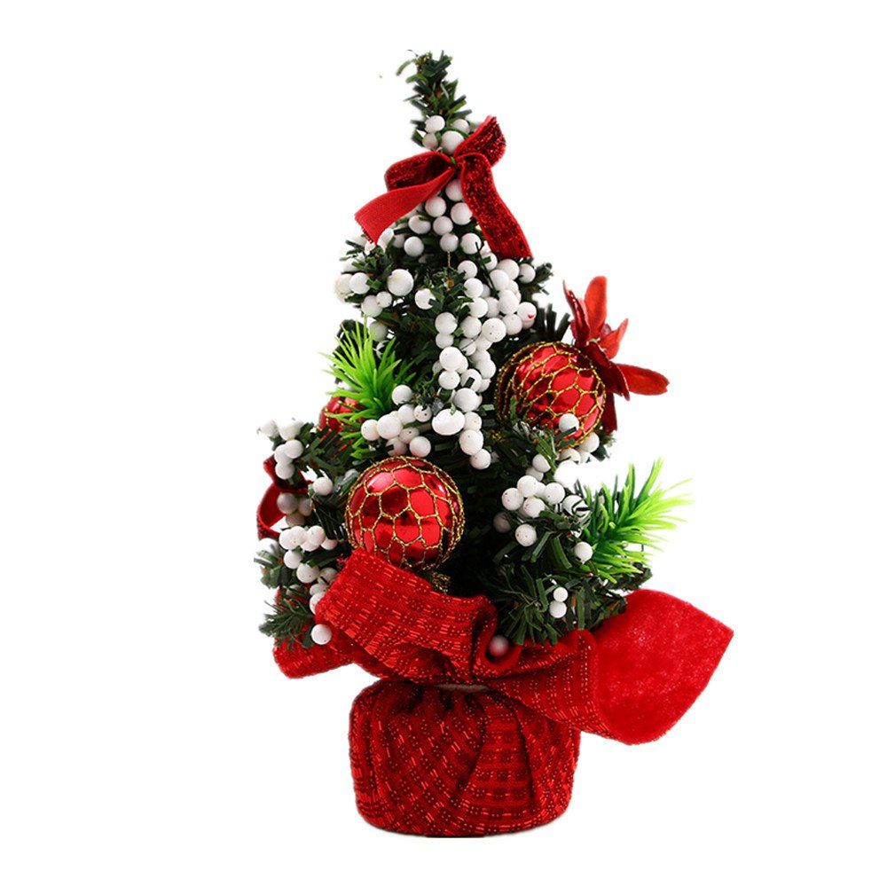 

Mini Tabletop Christmas Tree Multicolored the best, Red