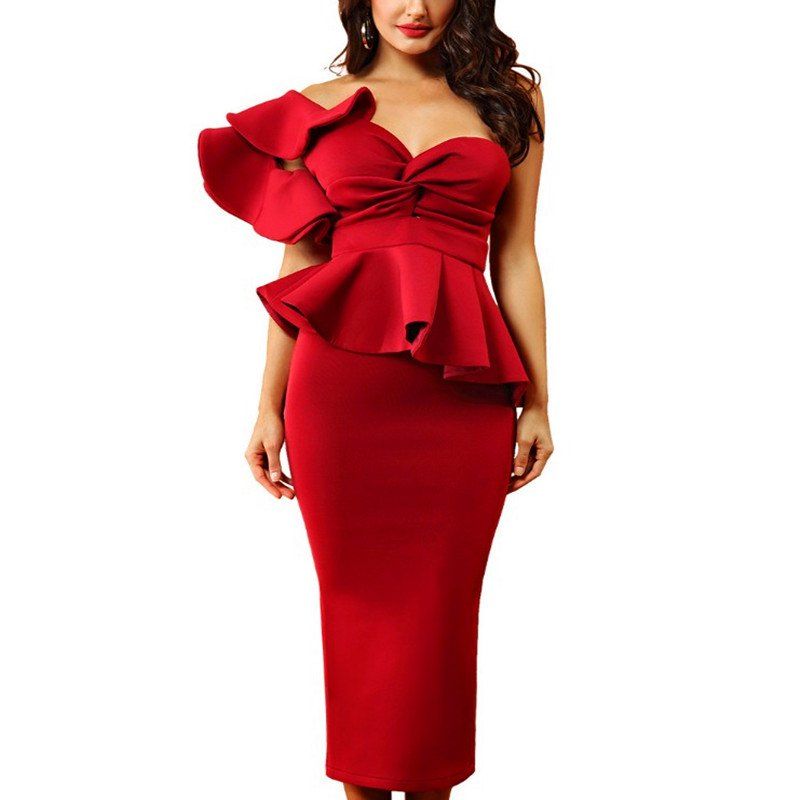 

Women'S Cocktail Evening Dress, Red