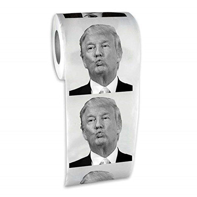 

echoMi Funny Novelty President Toilet Paper Roll Gag Gift Prank Joke Donald Trum, White