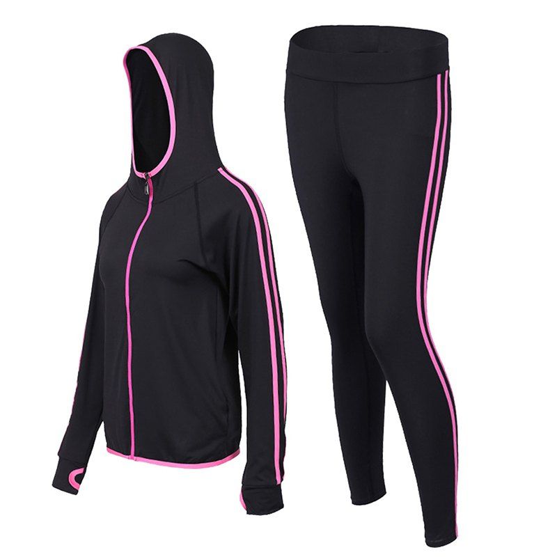 

Women's Sports Set 2 Pcs Long Sleeve Brief T Shirt Women's Sports Clothing, Red