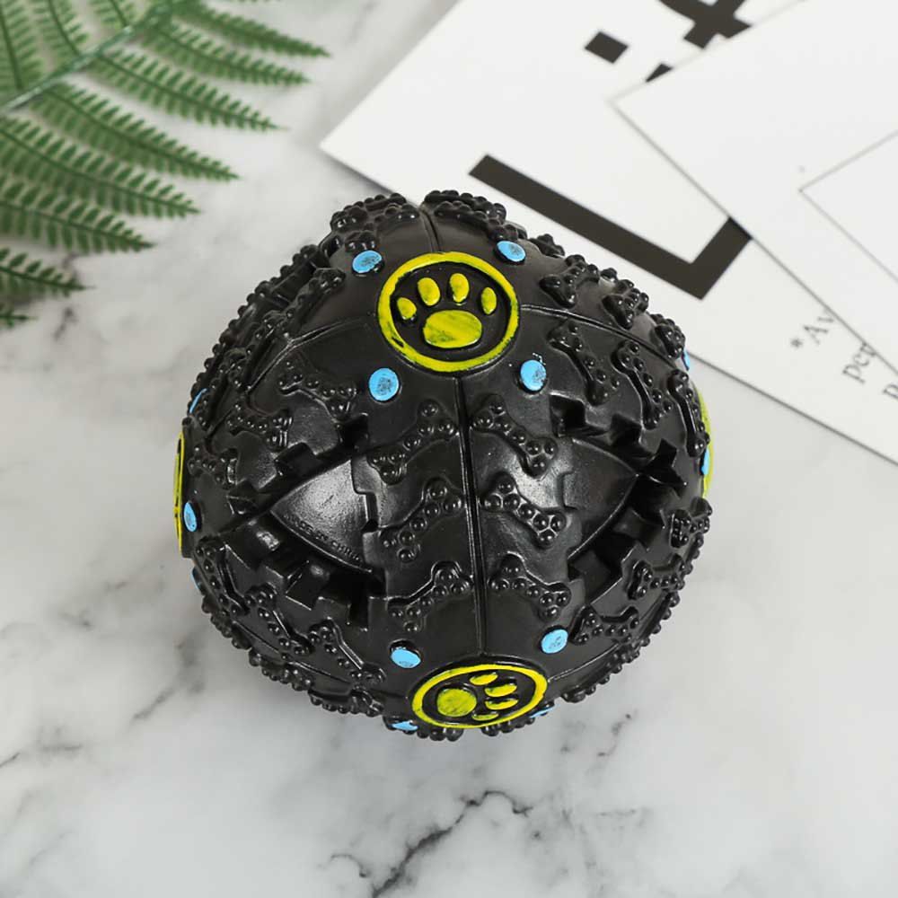 

Pet Sound Production Resistance To Bite Toys Dog Educational Leakage Food Ball, Black