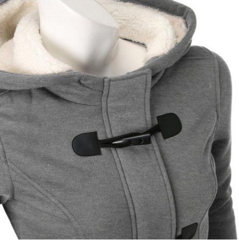 

Autumn and Winter Ladies Hats Jackets Coats Thickened Hairs Cotton Jackets, Light gray
