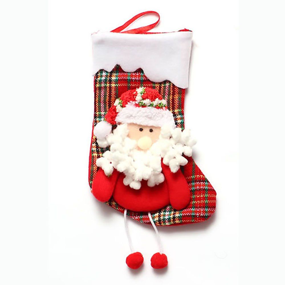 

Christmas Stocking Children'S Gift Bag Christmas Tree Ornament Santa Snowman, Multi-a;multi-color