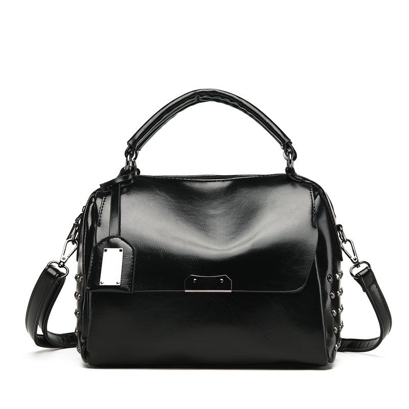 

New High Quality Women'S Handbags Luxury Brand Women Shoulder Bag Soft Leather T, Black