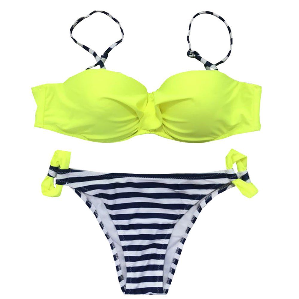 

Split Bikini Swimsuit Candy Color Swimsuit Bikini, Yellow