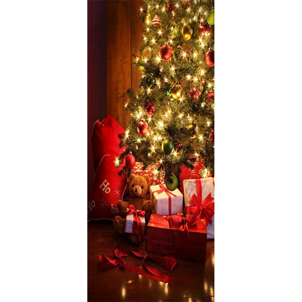 

MailingArt 3D HD Canvas Print Door Wall Sticker Mural Home Decor Christmas Thing, Multi