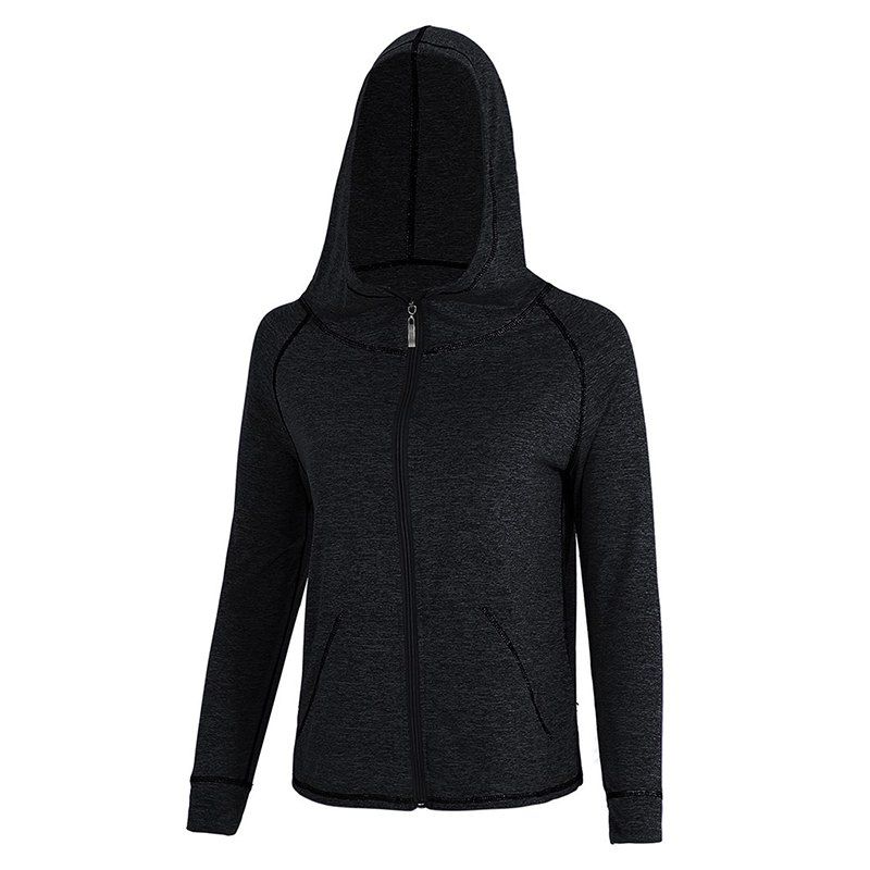 

Quick-drying Outdoor Sports Hooded Jacket Yoga Clothes, Black