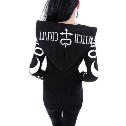 

Moon Alphabet Printed Long Sleeved Sweater, Black