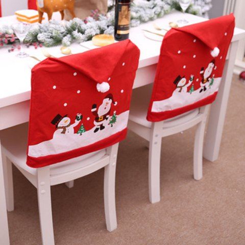 new non woven cartoon old man snowman chair set christmas hat - Vintage Christmas Decorations For Sale new non woven cartoon old man snowman chair set christmas hat - Vintage Christmas Decorations For Sale