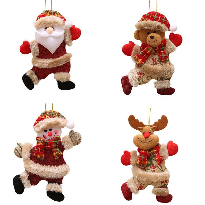 

Tree Toy Doll Hang Decorations for Home 4PCS, Multi