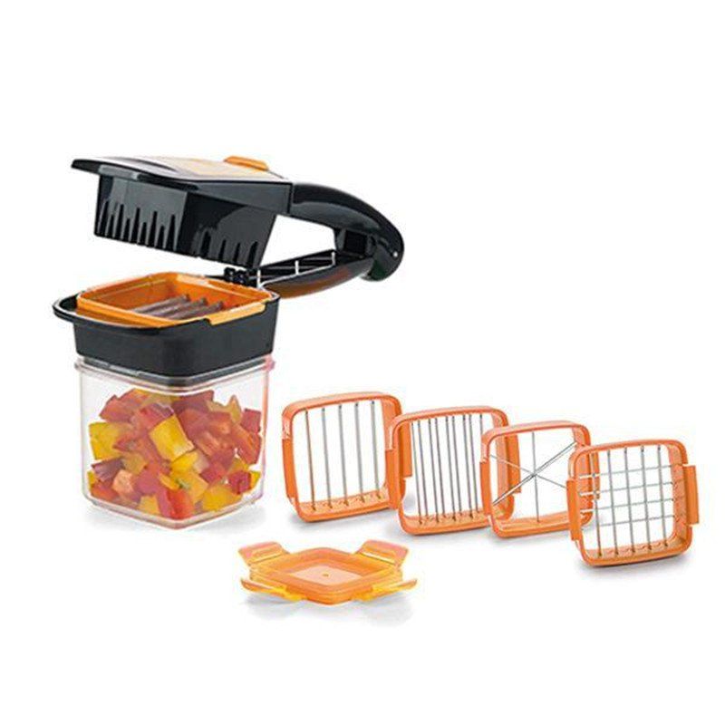 

Fruits Cutter Kit Quick Stainless Steel Vegetable Chopper, Orange