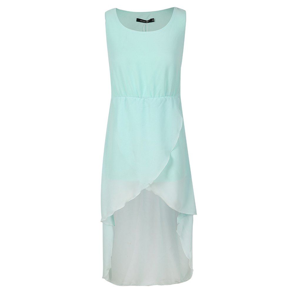 

HAODUOYI Women's Chiffon Elegant Temperament Dress Green