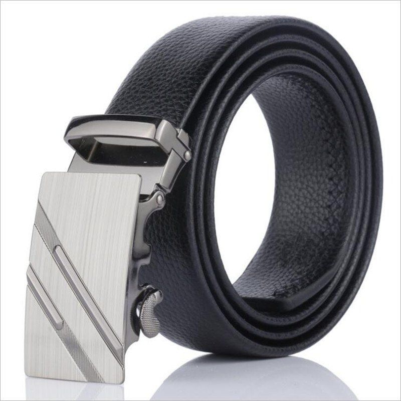 

Men's Belt Personality Business Automatic Buckle Belt Accessory, Black