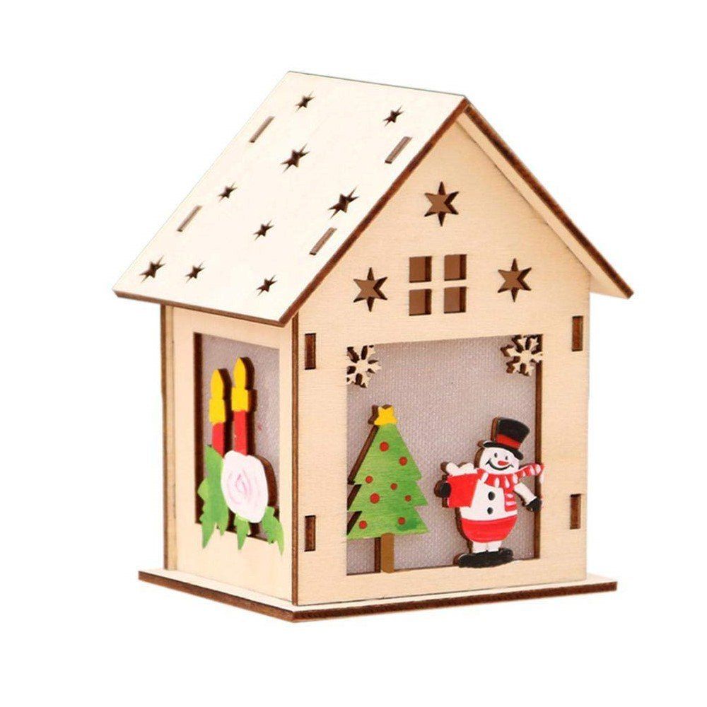 

Snowman Style Luminous Hanging LED Wooden House Decoration for Christmas Party, Cornsilk