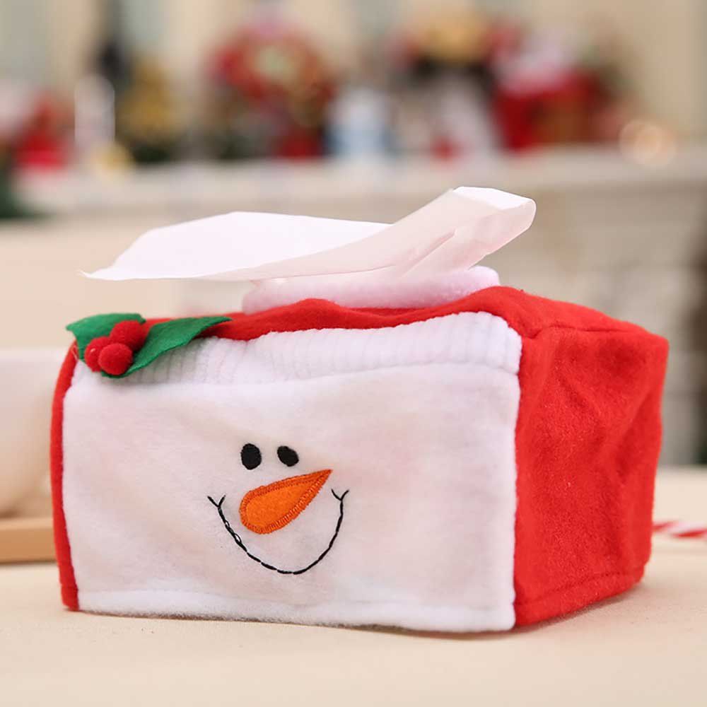 

New Style Christmas The Atmosphere Is Decorated Old Man and Snowman Tissue Box, Multi-b;multi-color