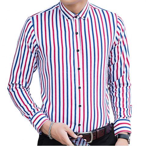 camisa rayas rojas hombre