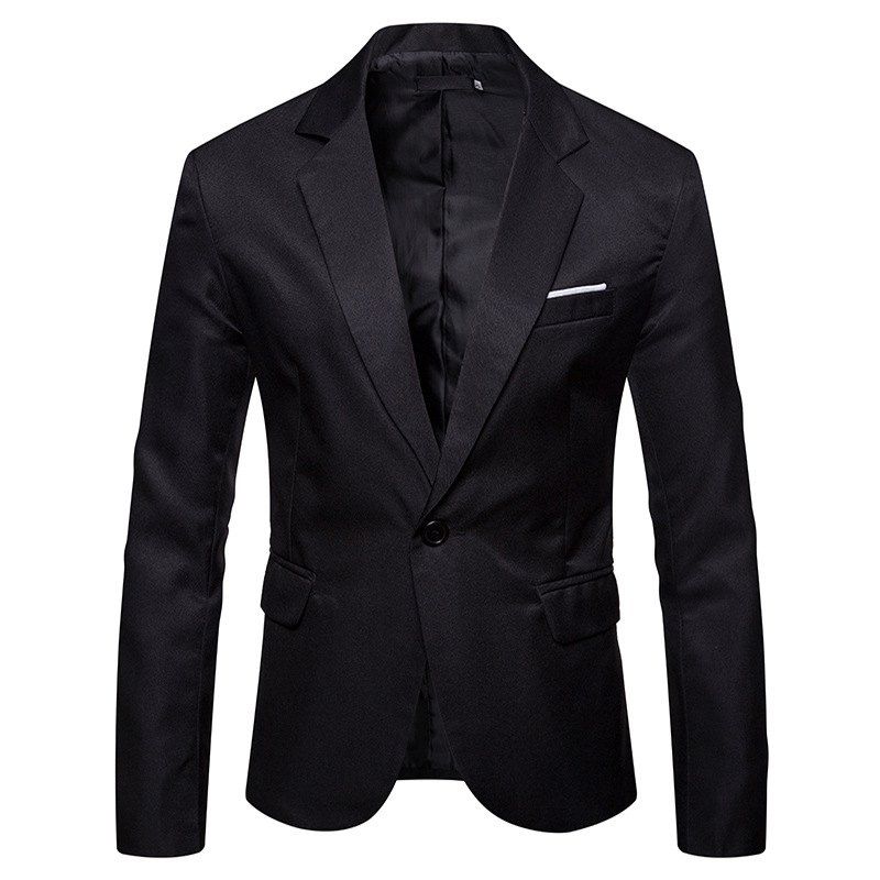 

Men's Blazer Slim Fit Casual Suit Coat One Button Business Lapel Suit Jacket, Black;white