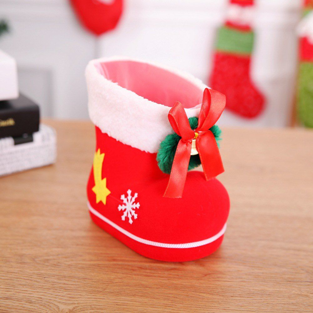 

Creative Christmas Gifts Multi-Size Suede Boots Candy Box, Multi;multi-color