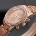 Women Luxury Crystals Quartz Plated Classic Faux Chronograph Watch -  