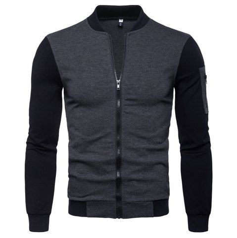 

2018 New Men'S Collar Collar Cardigan Jacket, Gray