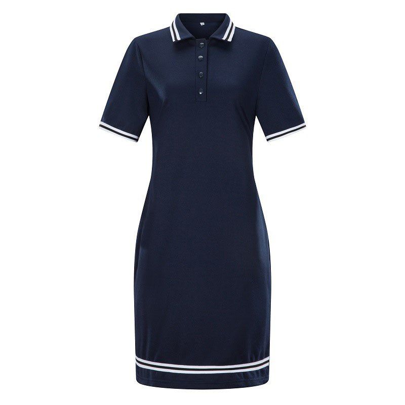 

Solid Color Laple Pencil Dress, Midnight blue