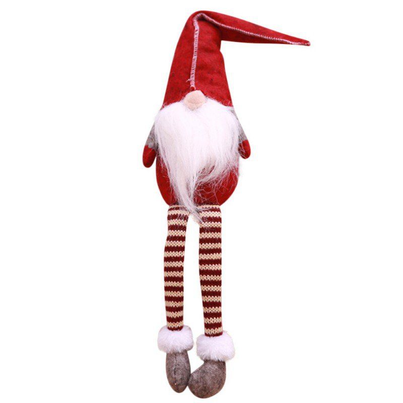 

Christmas Gnome Decoration Gifts Swedish Figurines Sitting long-legged elf, Red