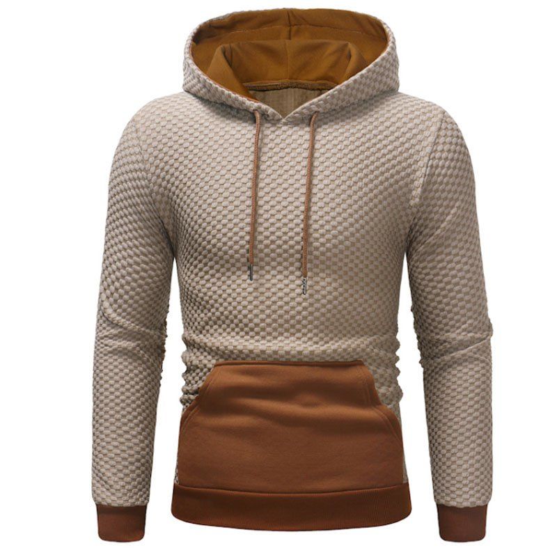 

Men's Fashion Lattice Colored Sweater Pullover, Light khaki