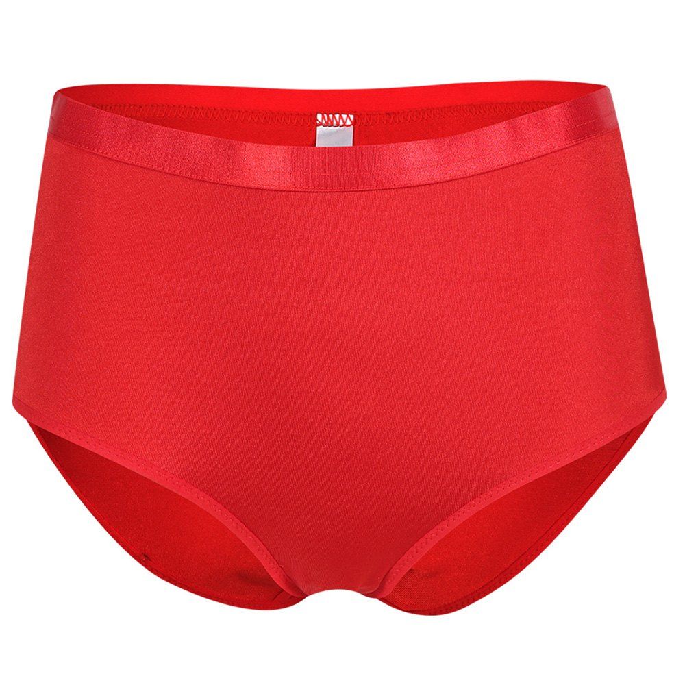 [26% OFF] MISSOMO Fashion Red Sexy Simple Solid Color Edging Panties ...