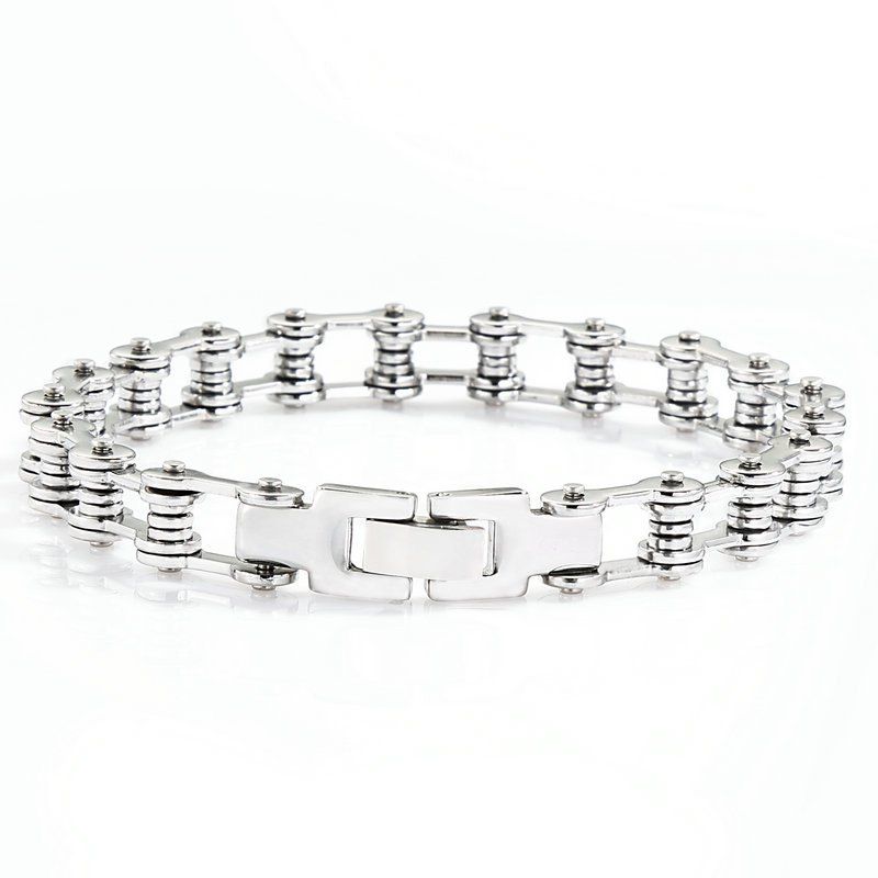 

Punk Stainless Steel Bicycle Bracelet Men'S Personalized Jewelry, Transparent