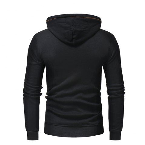 

Men'S Fashion Letter Embroidered Long Sleeve Contrast Casual Casual Sweatshirt, Black