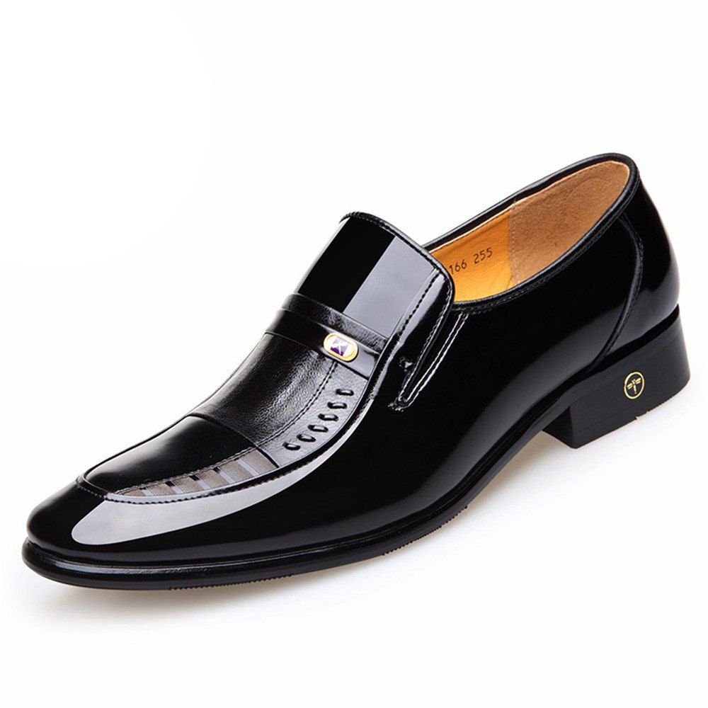 patent leather wingtip shoes