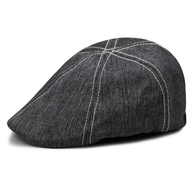 

Herringbone beret + elastic fit for 56-58cm head circumference, Gray