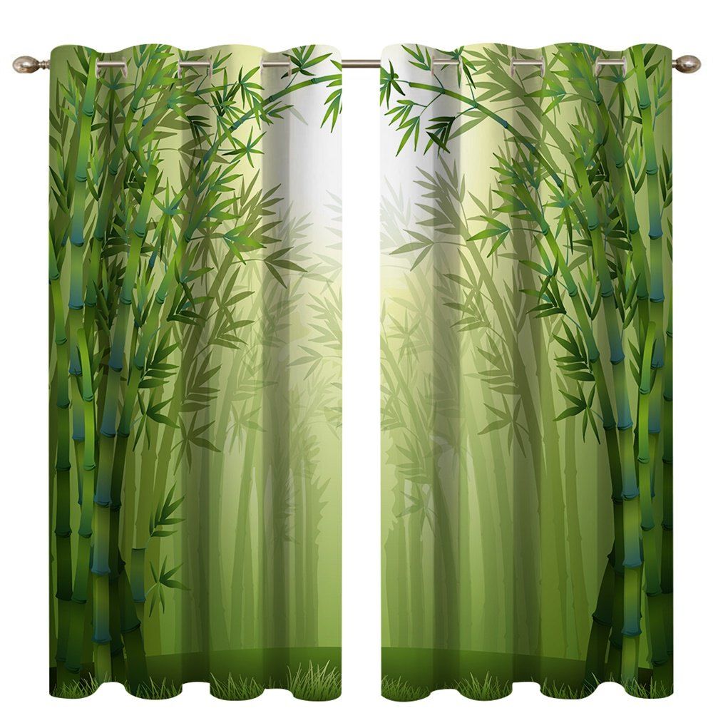 35 Off Misty Bamboo Forest Digital Printing High Precision Black