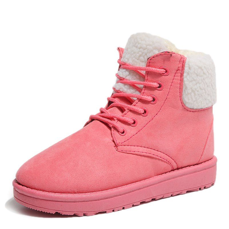 

Winter Trend Snow Boots High To Help Cotton Shoes Outdoor Casual Shoes, Watermelon pink