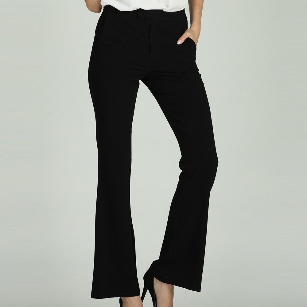 petite black work trousers