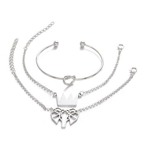 Women'S Fashion Metal Knot Bracelet Crown Personality Bracelet