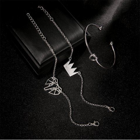 Women'S Fashion Metal Knot Bracelet Crown Personality Bracelet