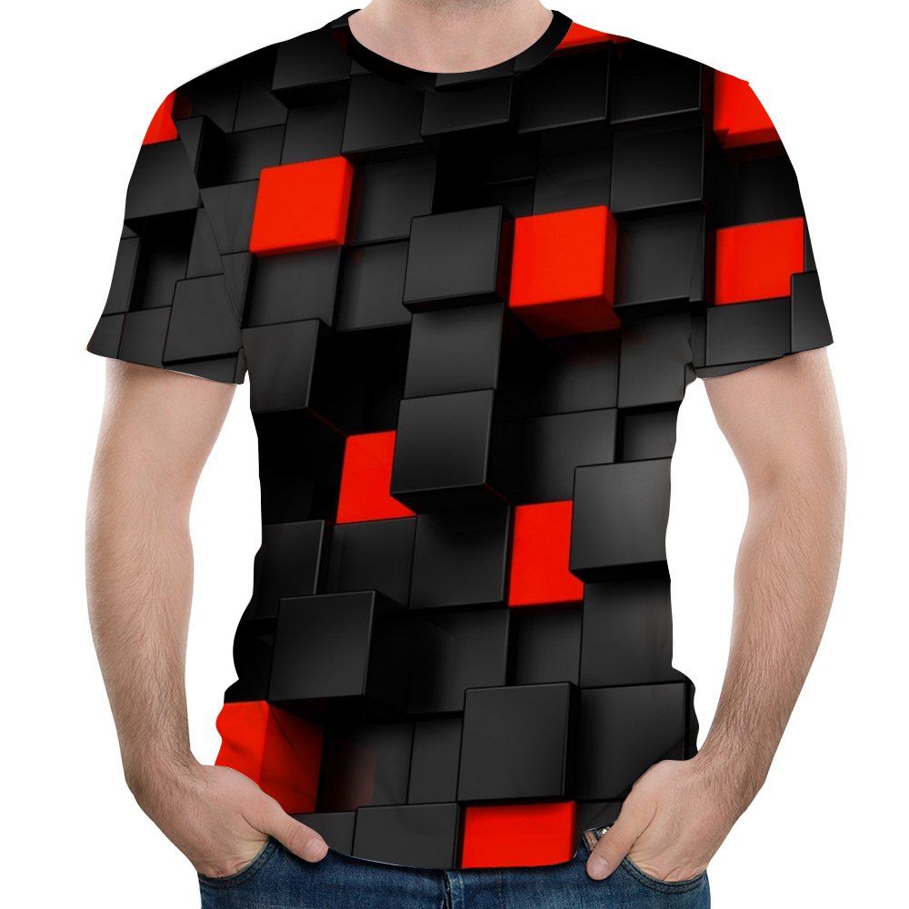 black and red t shirt mens