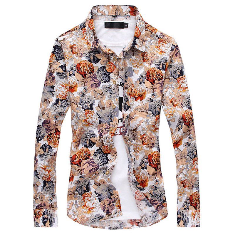 

Fashion Slim Men'S Long Sleeve Shirt, Multi