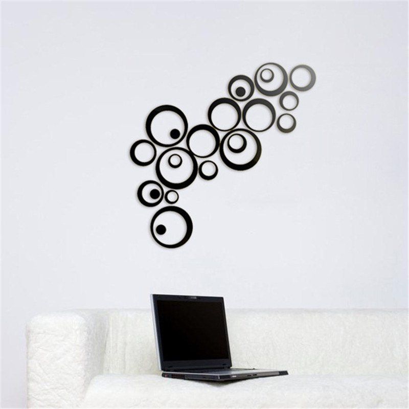 2019 3d mirror stickers home background wall stickers mirror circle