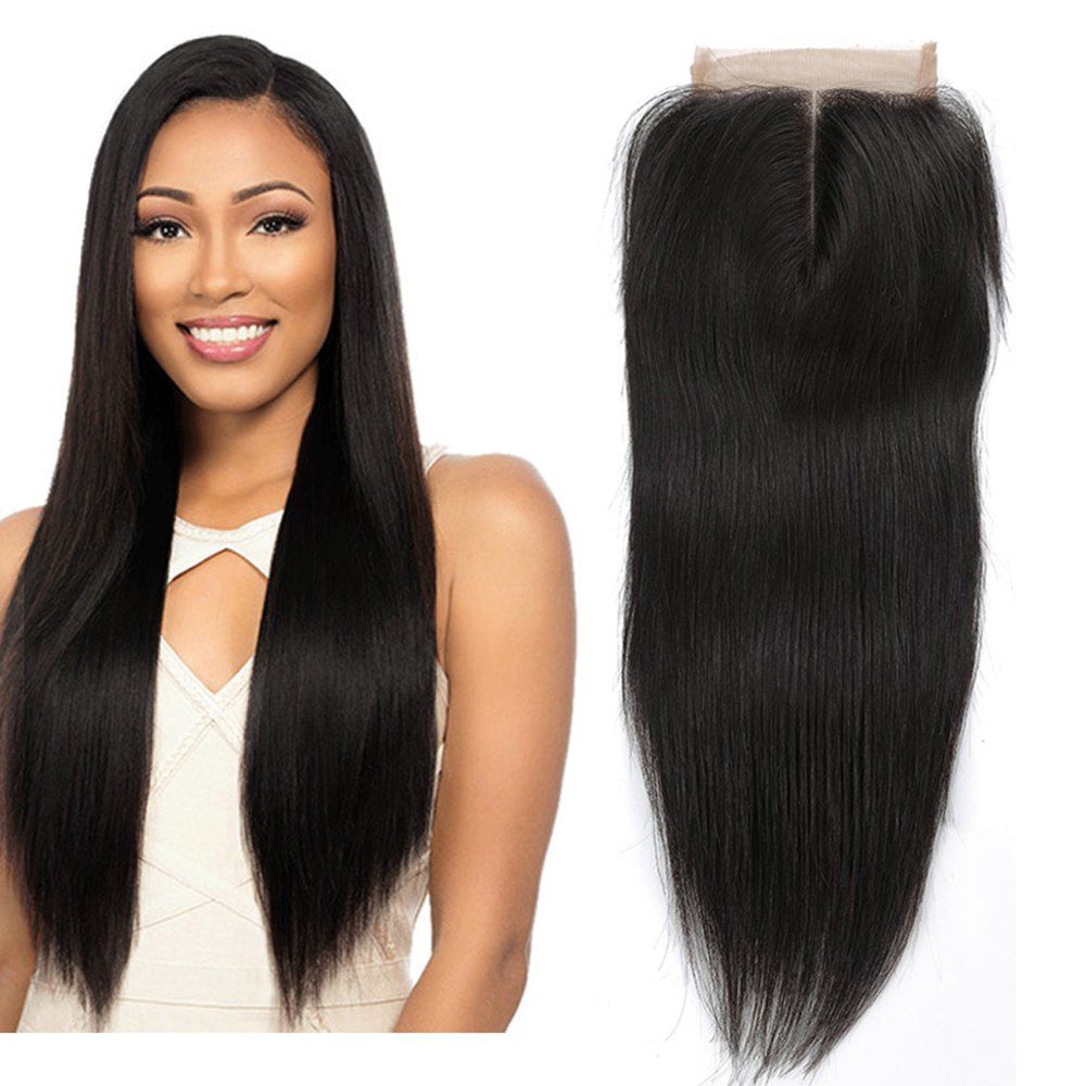 50 Off Longjia Human Hair 4x4closure Straight Wave Middle Part